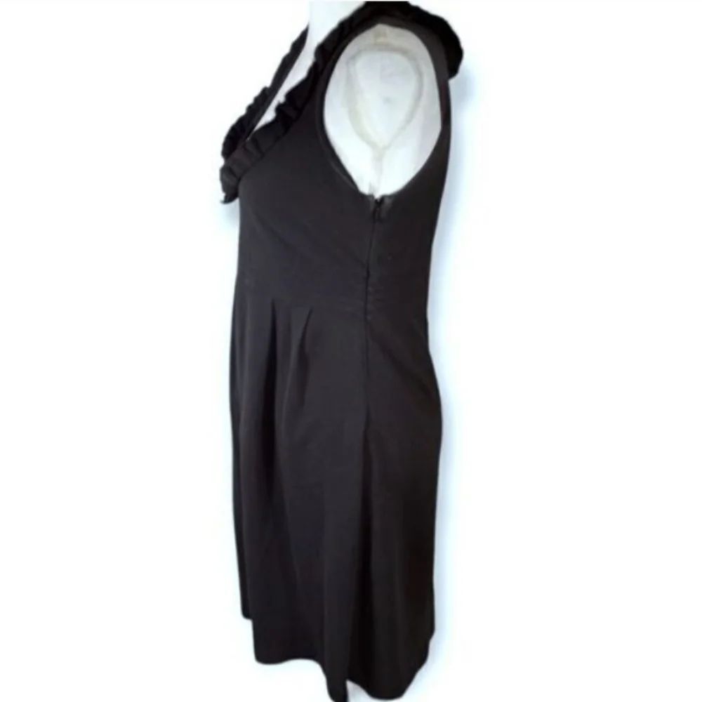 J.CREW BLACK RUFFLE DRESS SZ.2 EUC. - Picture 5 of 9